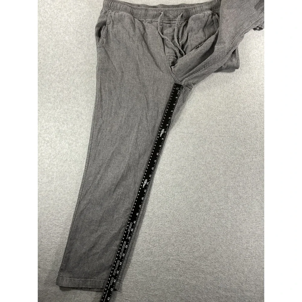 J.Crew Mens Grey Herringbone Cotton Lounge Pants Drawstring Joggers Size L #927